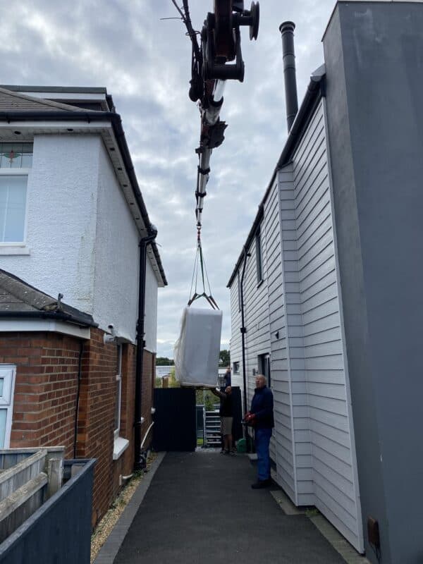 Hot Tub Delivery By Crane In Lilliput Poole Dorset 