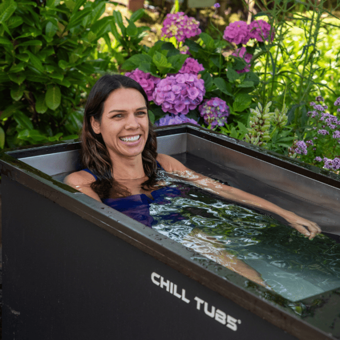 lady in a Chill Tubs ice bath