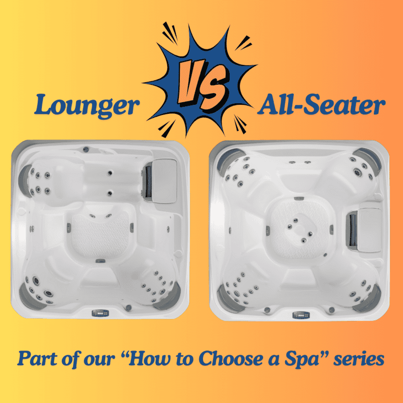 Lounger vs all-seater hot tub