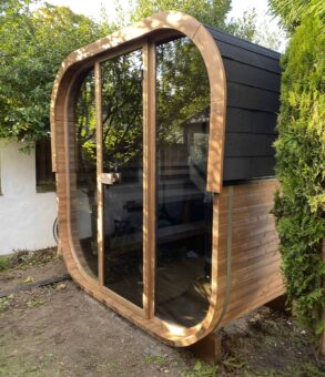 Bournemouth installation of Hekla outdoor wood sauna