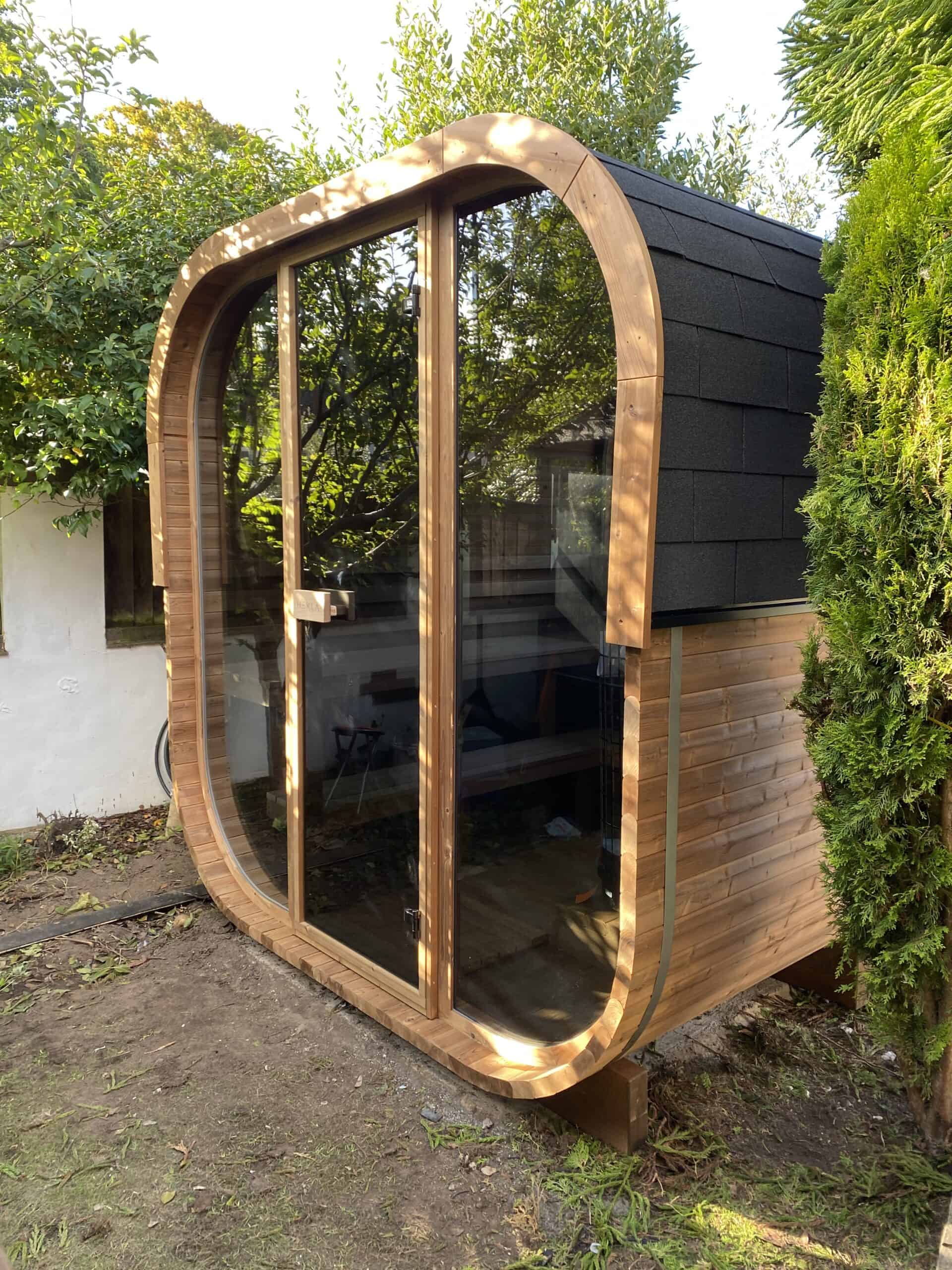 Bournemouth installation of Hekla outdoor wood sauna