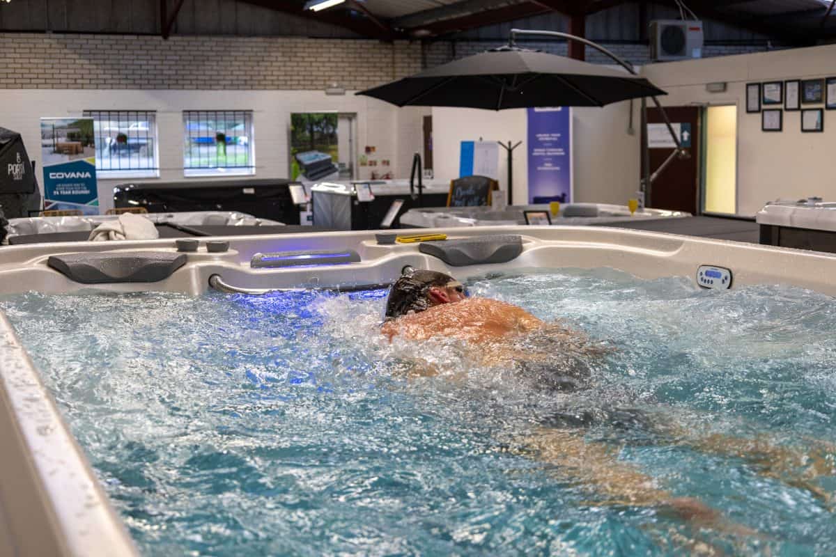 Swim spa wet test experience in Bournemouth