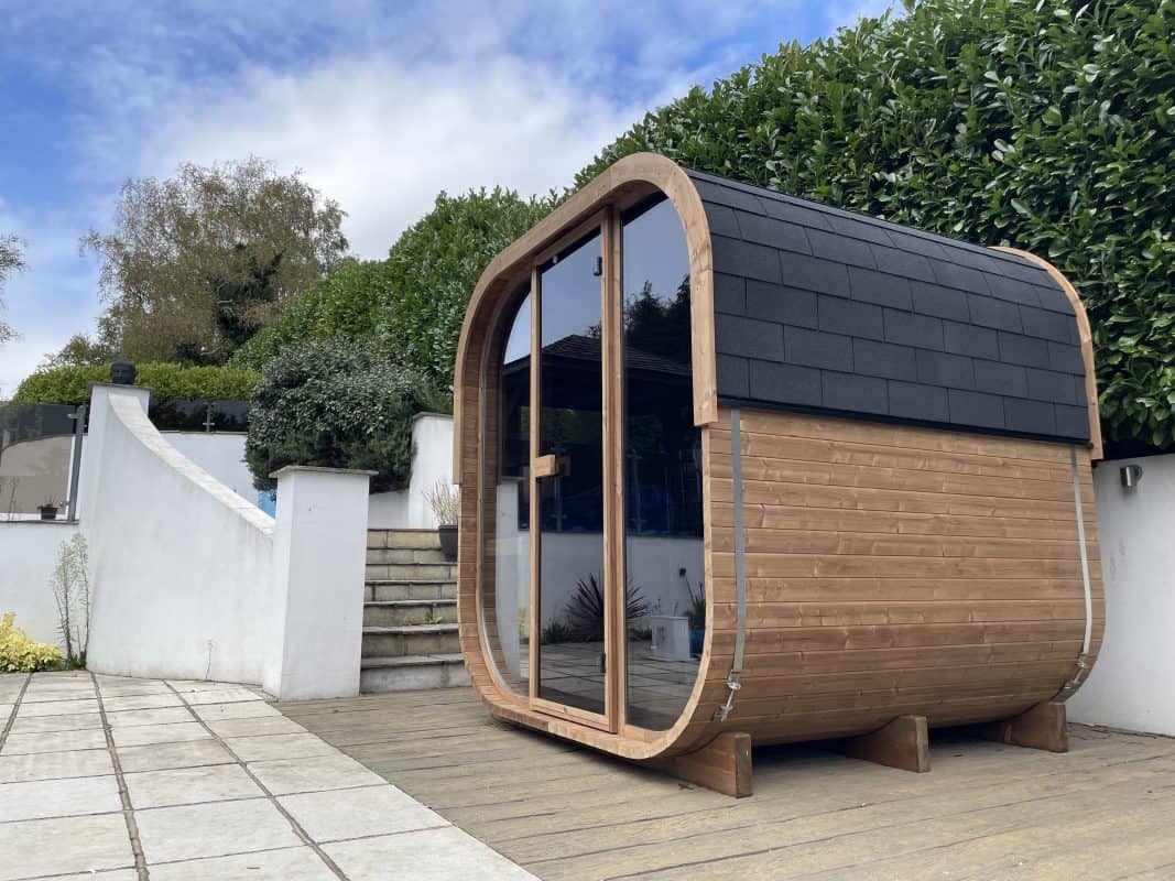 Finished Sauna installation in West Parley Bournemouth, by Hyperion Hot Tubs.