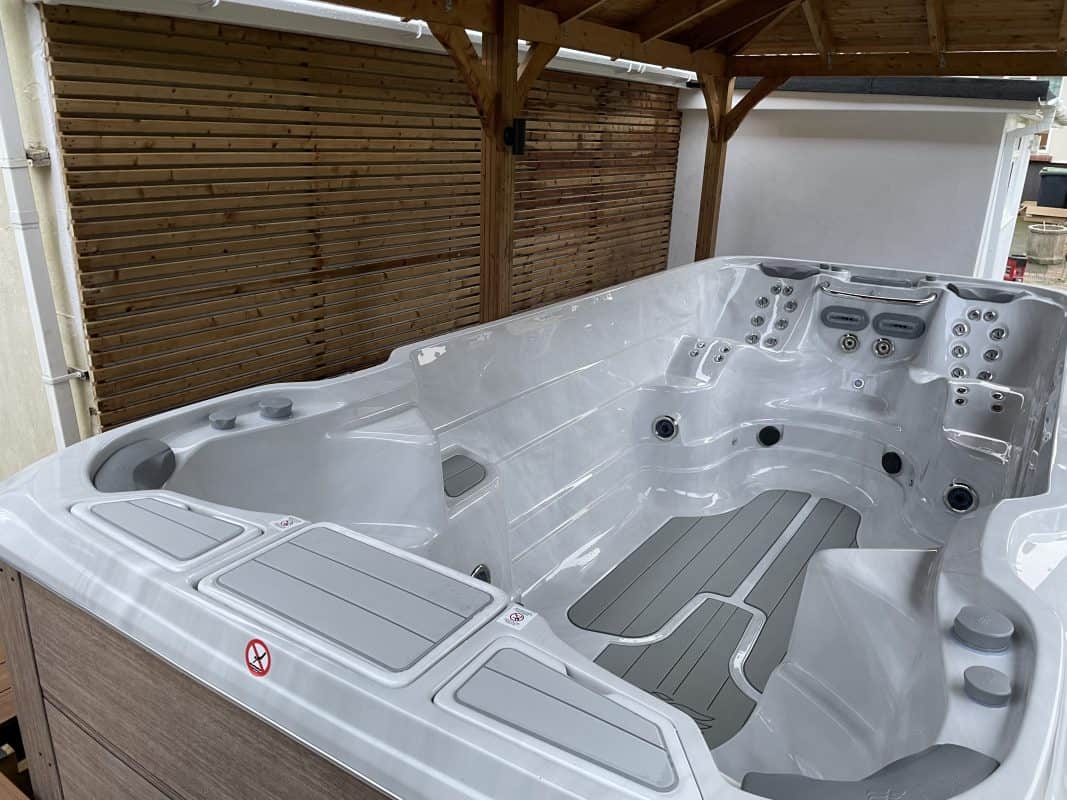 Swim spa all clean, ready for filling, Ferndown, Dorset.
