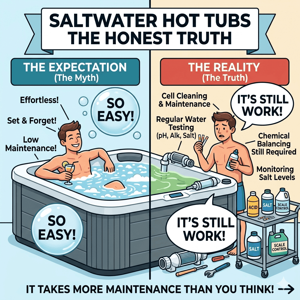 Saltwater hot tubs the honest truth for Dorset spa owners